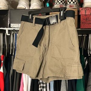 Olive Women Woven Shorts